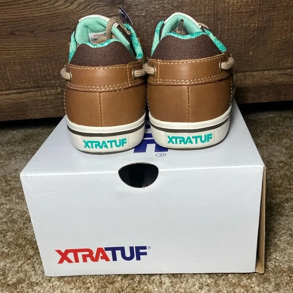 Brown and Teal Finatic Boat Shoes - Picture 4 of 8